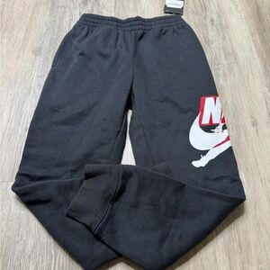 Jordan Kids Black Sweatpants with Red & White Logo